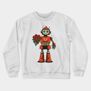 Vintage robot in love Crewneck Sweatshirt